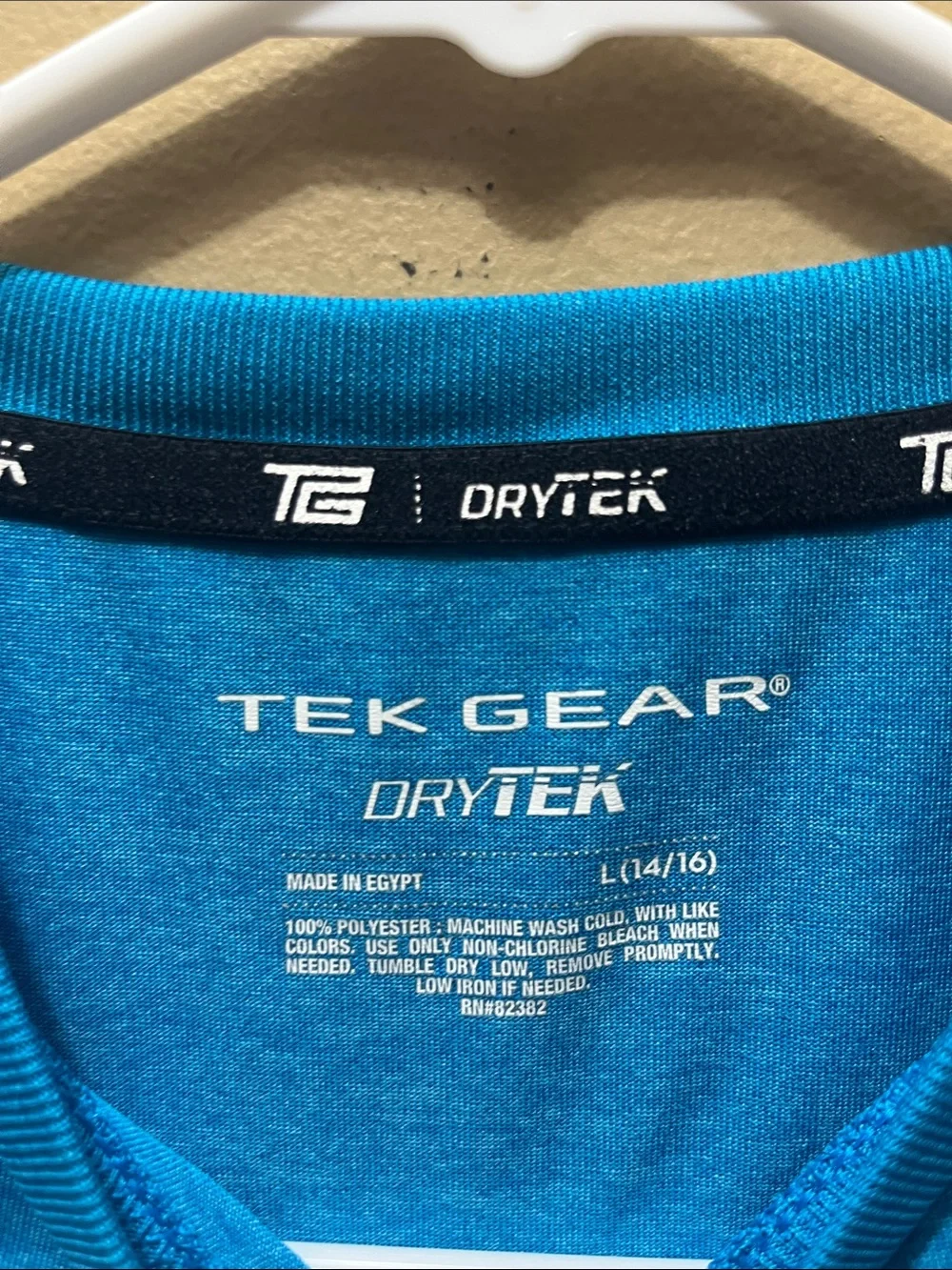 tek gear Aqua Blue Short Sleeve Crew Tee